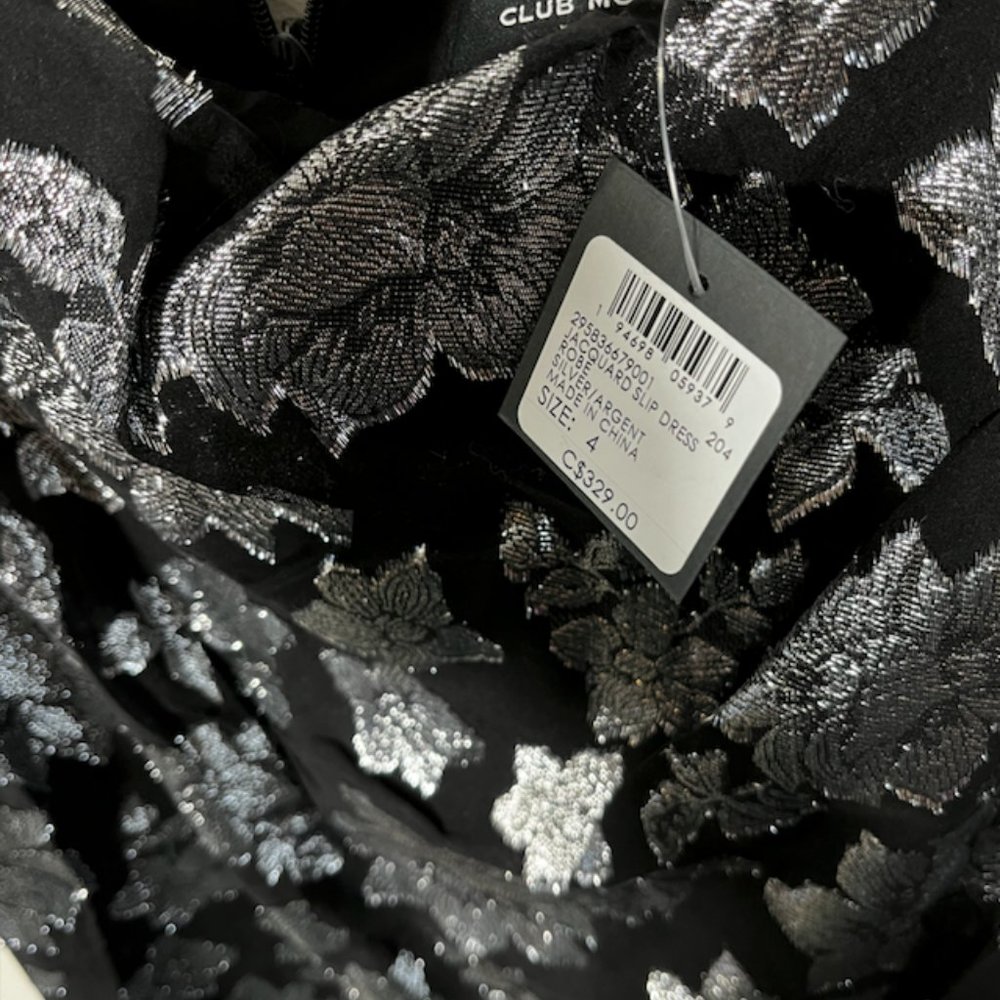 Club Monaco Jacquard Silk-Blend Slip Dress - Picture 8 of 11